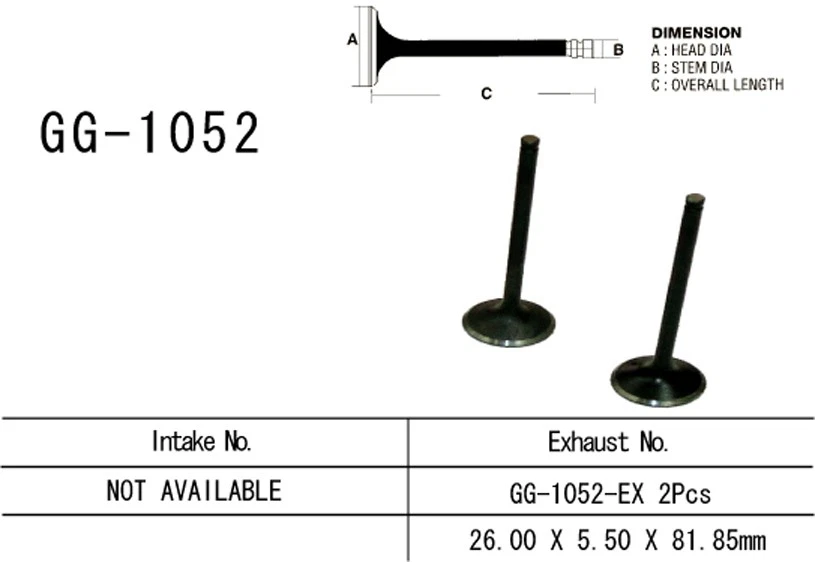 Válvula de escape Vesrah para moto de cross Honda CRF250X 2004-2015 Foto 2 de 3