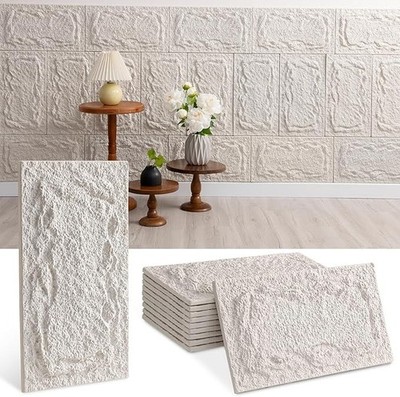 Pack of 10 3D Wall Panels, Stone Look, 45 x 25 cm, Wall Cladding, Stone Look, 2