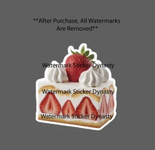 Strawberry Shortcake Sticker Waterproof Decal Dessert Fruit Dinner Gift NEW