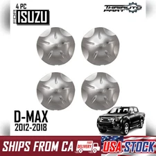 Set 4 Pcs Genuine Cover Cap Wheel Pickup 4Wd Silver For Isuzu D-Max Dmax 2012-18
