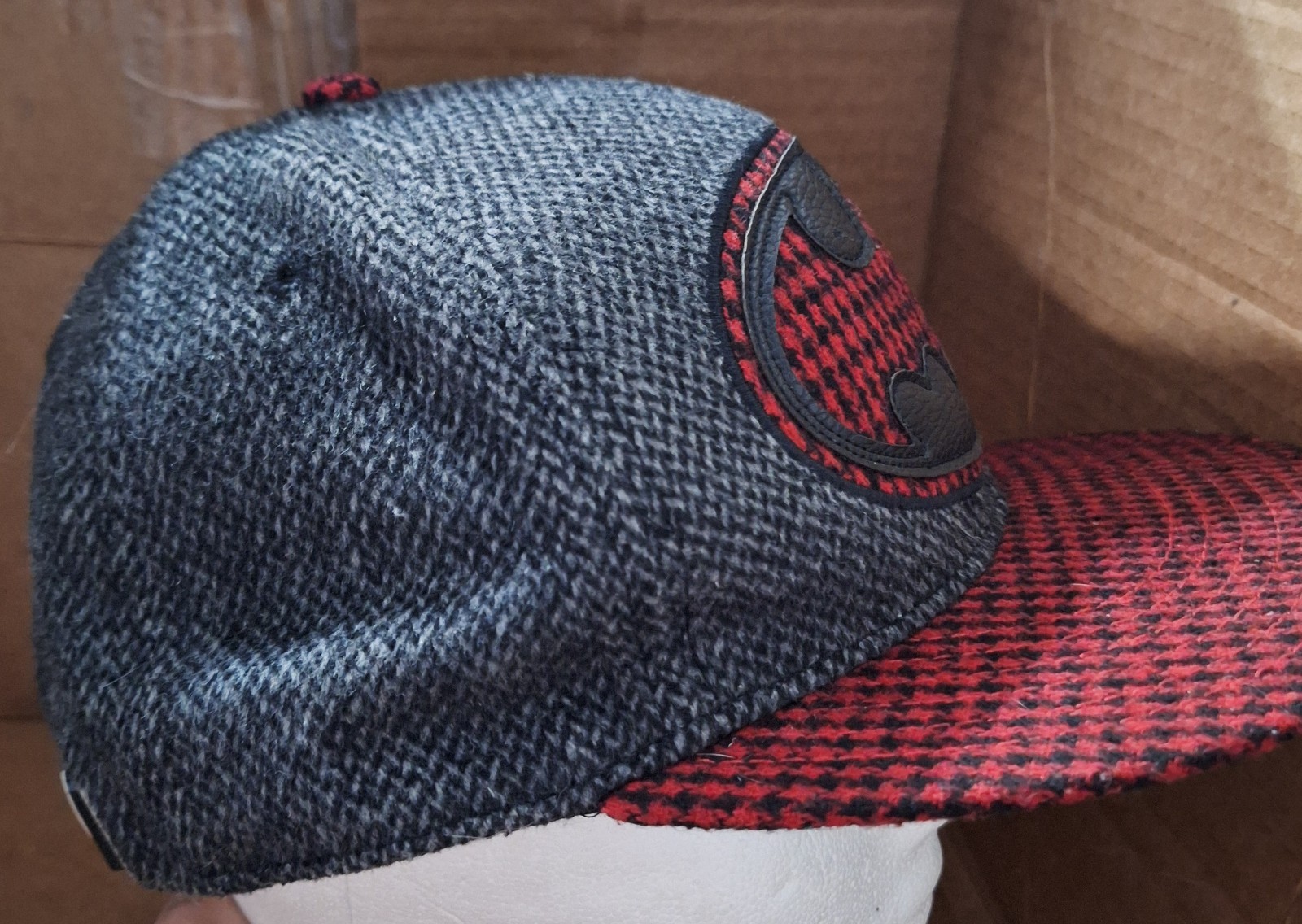 Red Batman DC Patch Flat Bill Hat - image 3