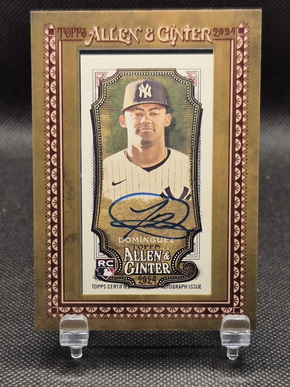 Jasson Dominguez 2024 Topps Allen & Ginter #MA-JD MINI AUTO RC Yankees Autograph