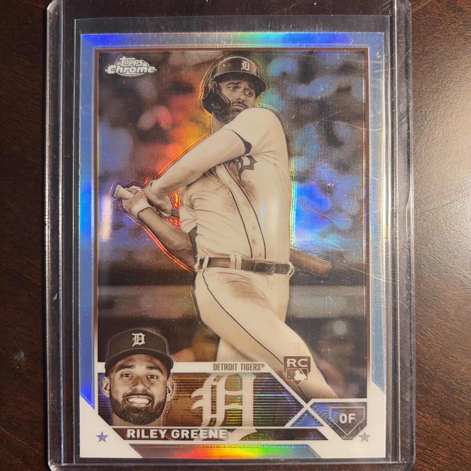 2023 Topps Chrome Riley Greene Sepia Refractor Rookie Card #182 Detroit Tigers