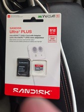 SanDisk Ultra PLUS 512GB microSDXC Memory Card 200MB/s UHS-I A1 V10 Adapter New