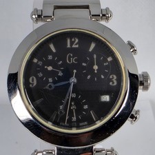 GUESS COLLECTION  CHRONOGRAPH SWISS MADE  MEN'S STAINLES STEEL WATER RESISTAN 