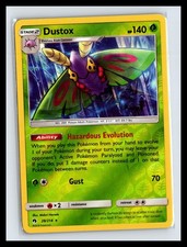 LP Reverse Holo Dustox Lost Thunder 28/214 R Pokemon Card Midori Harada