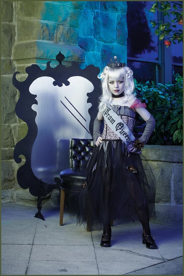 Disfraz de reina de graduación gótica para niño - Rubí Foto 2 de 2