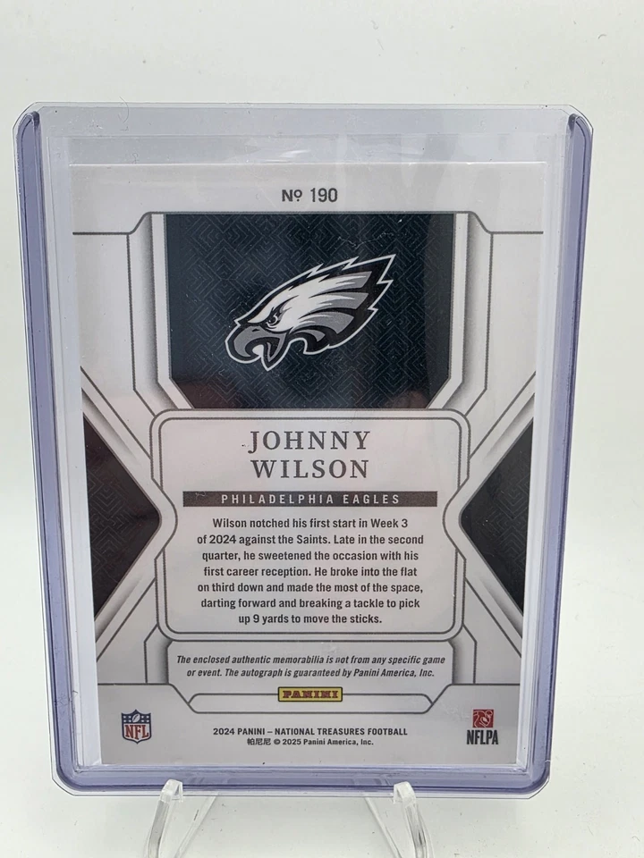 2024 帕尼尼国家宝藏 Johnny Wilson RPA /89 颜色匹配绿色 RC — 第 2/2 张图片