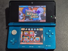 Nintendo 3DS Aqua Blue Console (CTR-001 USA) w/Box - No Charger - Tested *READ