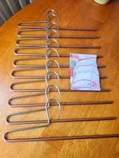 MAWA KH/1 Pant Non-Slip Carbon Steel Hangers - Closet Organizers - Copper - Ten