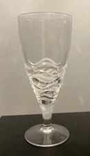 CRESCENDO Crystal Water Goblets Cristal D'Arques JD Durand 7 7/8" Wavy Glass
