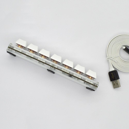 Plug&Play Standard 7 Key Keyboard USB Interface Mechanical For Windows Linux Mac - Picture 6 of 7