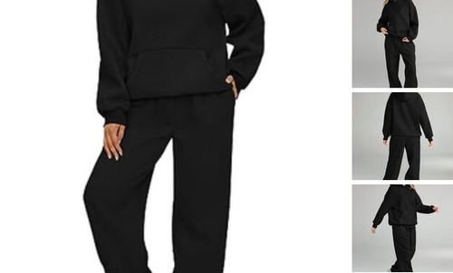 Womens 2 Piece Outfits Lounge Hoodie Sweatsuit Sets Oversized Sweatshirt