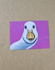 ACEO White Goose Mini Painting Original Duck Artwork Signed Acrylic Bird Art — photo 1