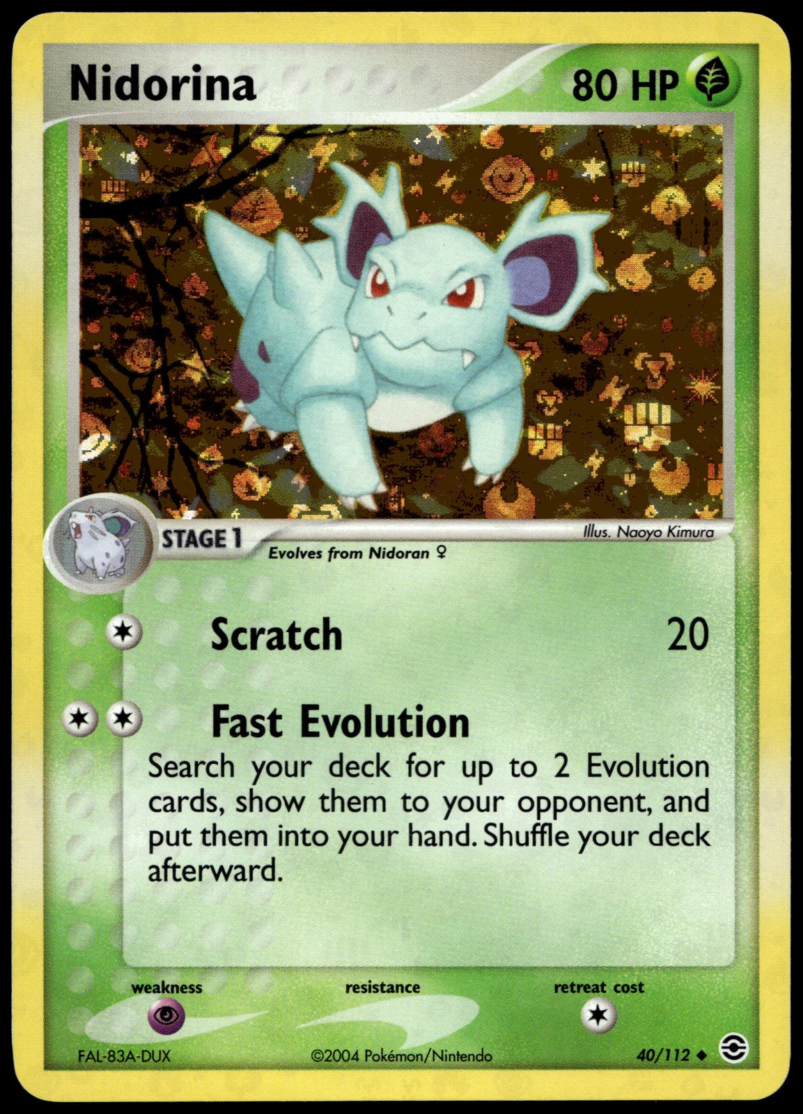 Nidorina Uncommon FireRed & LeafGreen 40/112 NM