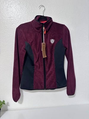 Horseware Ireland Equestrian Fleece Zip Burgundy Jacket Women s Extra Small