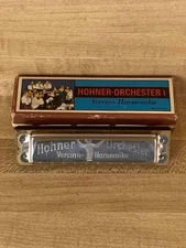 Hohner Orchester I Vereins Harmonika 1/20 M Key of C Harmonica with Original Box
