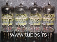 PCC88 7DJ8 Tungsram Hungary 1971 NOS Platinum Matched Quad ECC88 6DJ8 E88CC sub