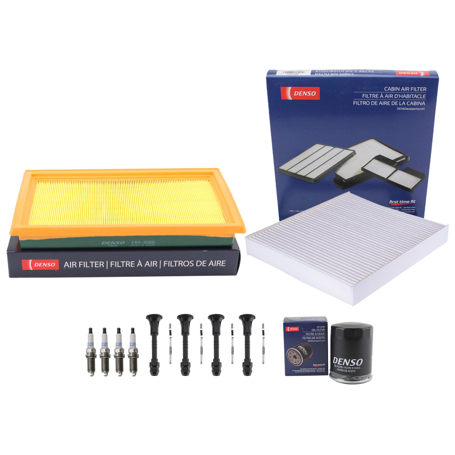 Denso Tune Up Kit 4 Spark Plugs  Boots Kit for Nissan Sentra 1.8 L4 MFI QG18DE