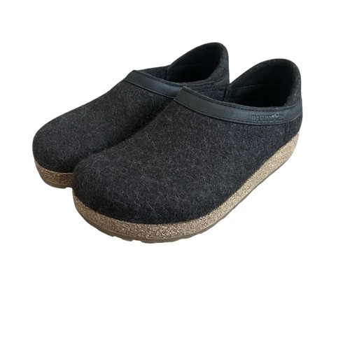 Haflinger GZH Grizzly zoccoli lana tacco chiuso ciabatte donna 6 antracite EUR 37 - Foto 4 di 12