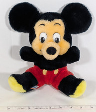 Vintage 70s to 80s 8 Inch Sitting Mickey Mouse Plush