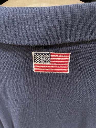 Vintage Bay Reef United States Olympics USA Hockey Polo Shirt Size 2XL XXL Blue - Picture 9 of 11