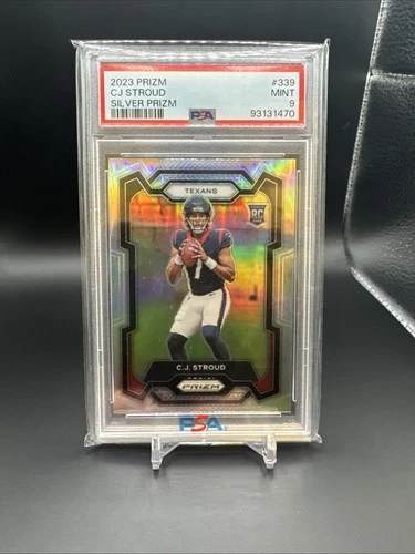 2023-24 Panini Silver Prizm CJ Stroud Rookie PSA 9 Houston Texans #339 Silver