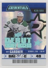 2019 Upper Deck Credentials Debut Ticket Access 439/699 Tier 2 Rhett Gardner 7l6