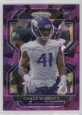 2021 Panini Prizm Rookie Purple Ice Prizm 202/225 Chazz Surratt #419 2o0