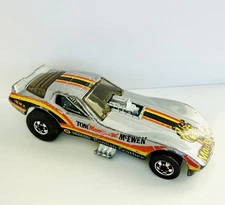 Hot Wheels Blackwall 1980 Mongoose Tom McEwen Funny Car Silver Made in Hong Kong