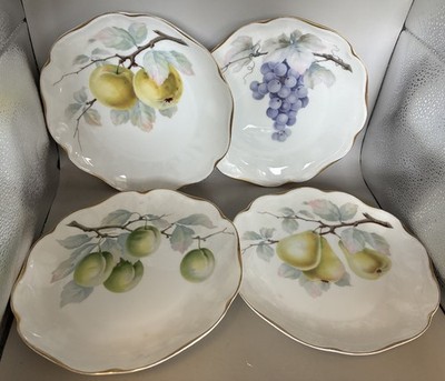 11 Rosenthal Crysantheme 8'' Plates Signed Auguste Viktorie