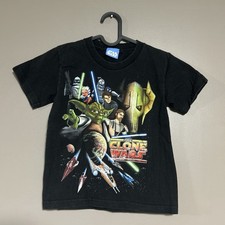 Vintage Star Wars Clone Wars Kids T-Shirt Size 6/7