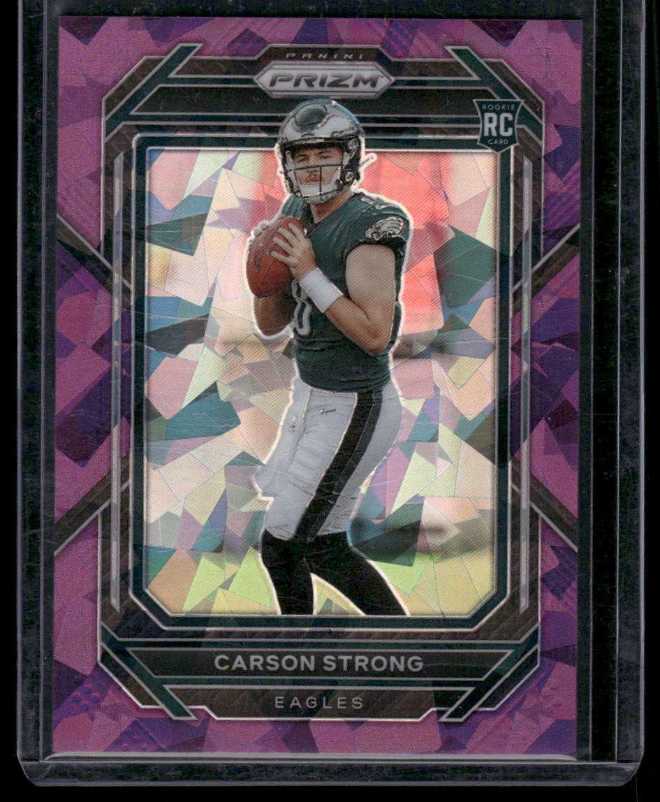 2022 Panini Prizm #307 Carson Strong Purple Ice #/225