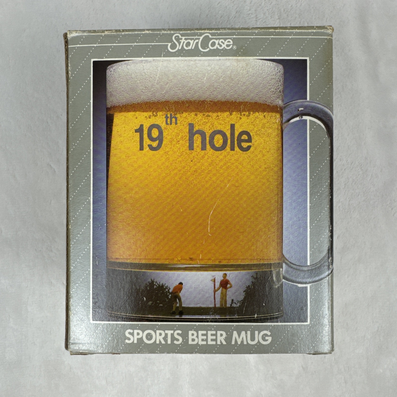 Vintage 1988 StarCase Golf Beer Mug Acrylic See-Through Golf Hole NIB