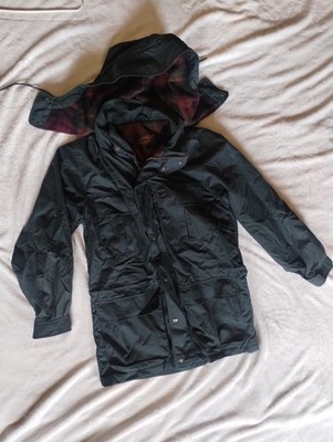 VTG Eddie Bauer Wool Lined Mountain Parka Men s Small Green Coat Hooded