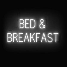 Insegna SpellBrite BED & BREAKFAST | Insegna Neon Look, Luce LED | 35,1" x 15,0"