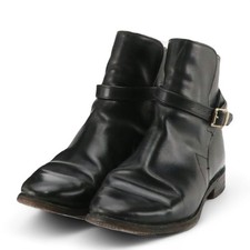 John Spencer US Wm 8.5, Men 6  Leather Ankle Boots Buckle Black Made in England