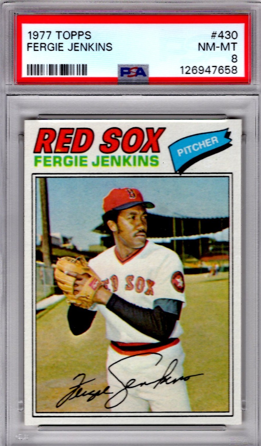 1977 Topps Fergie Jenkins PSA 8 NM-Mt # 430