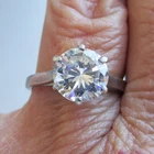 Vtg S.P. Lindwolf Sterling Silver Round 2 Ct Cubic Zirconia Solitaire Ring Sz. 8