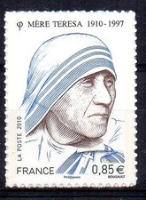 france.autoadhésif 468 de 2010.mère térésa.neuf