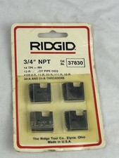 RIDGID 37830 3/4″ NPT PIPE THREADER DIE SET FOR OO-R 11-R 12-R THREADER NOS