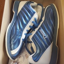 Dexter Groove Bowling Shoes Women  s Size 7.5 Blue/White Retro Slide Rite