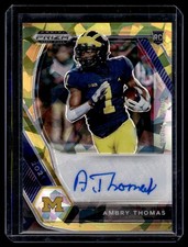 2021 Panini Prizm Draft Picks Ice Ambry Thomas Rookie Auto Michigan Wolverines
