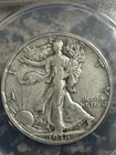 1938-d Walking Liberty Half Dollar, Better Date, ANACS VF Details, Free Shipping