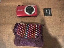 Canon PowerShot A3300IS Digital Camera 16.0MP 5X Zoom Red Tested/Working