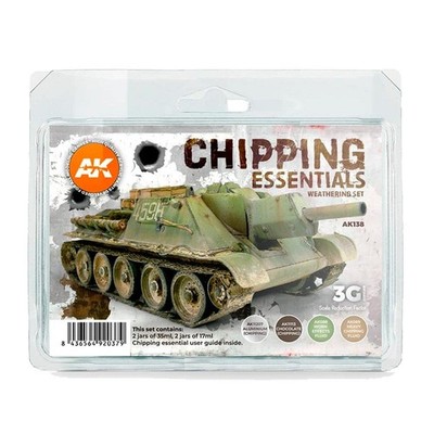 Chipping Essentials Weathering Acrylic Paint Set 4 Colors 17ml Bottles
