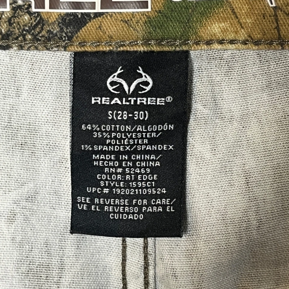 Calça cargo camuflada Realtree masculina tamanho S 28-30 leve caça ao ar livre Gorpcore - Imagem 4 de 4