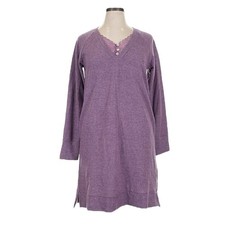 Suzanne Betro XL Purple Lace Inset V-Neck Long Sleeve Sweater Dress NWT $100