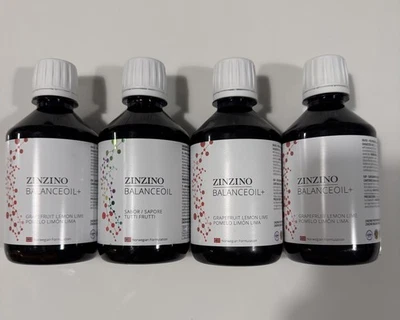 4 x 300ml, Zinzino Balance oil+ Omega 3*,Polyphenols, Grapefruit/lemon 2027