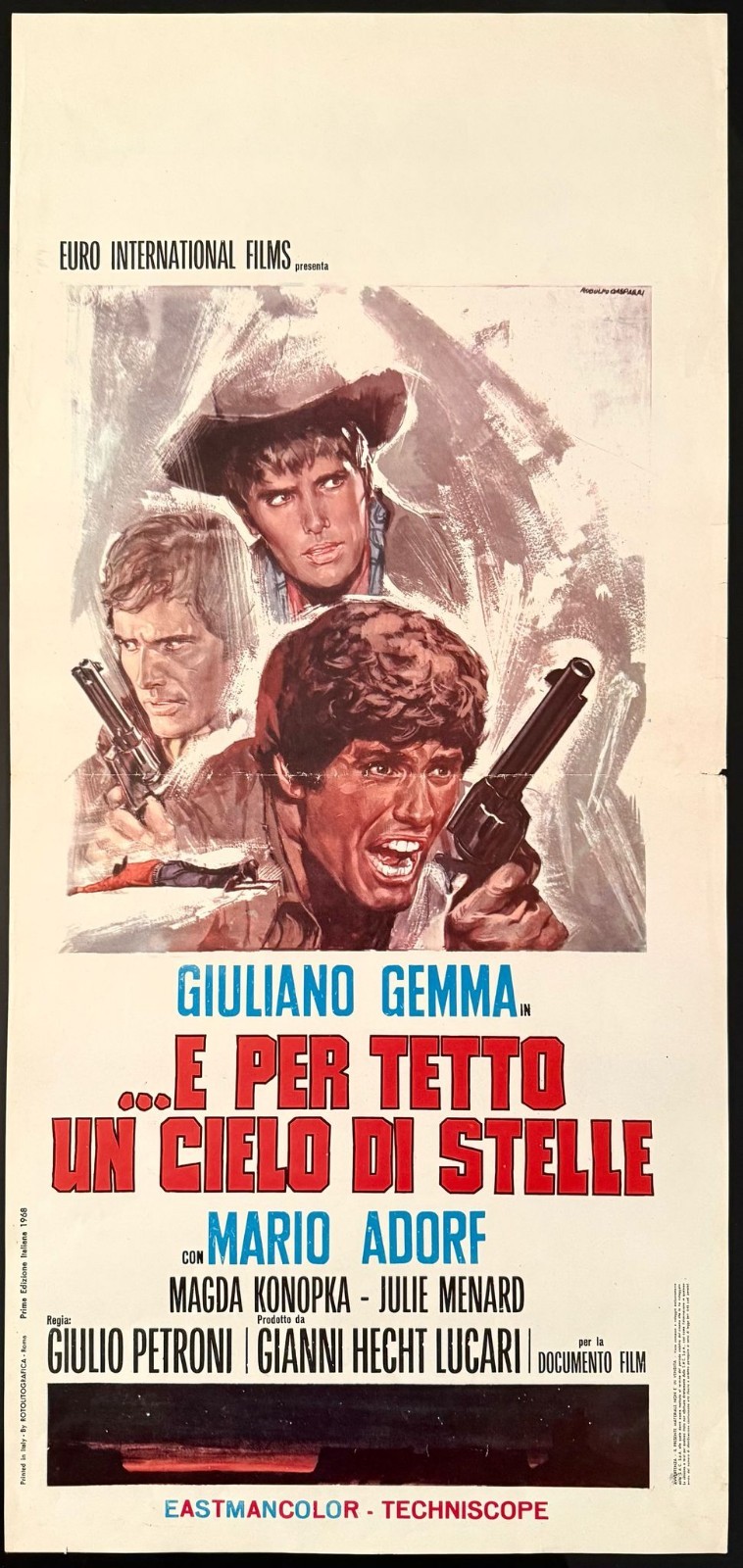 Locandina originale film ...e per tetto un cielo di stelle (1968) - Regia di Giulio Petroni